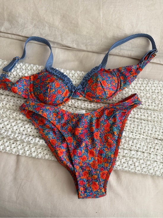 Strawberry Milk Mob Other - Strawberry Milk Mob Floral Bikini Set in Red and Blue